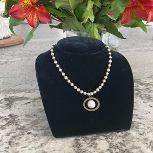 Silpada Necklace Sterling Silver .925 & Brass with Fresh water Pearl